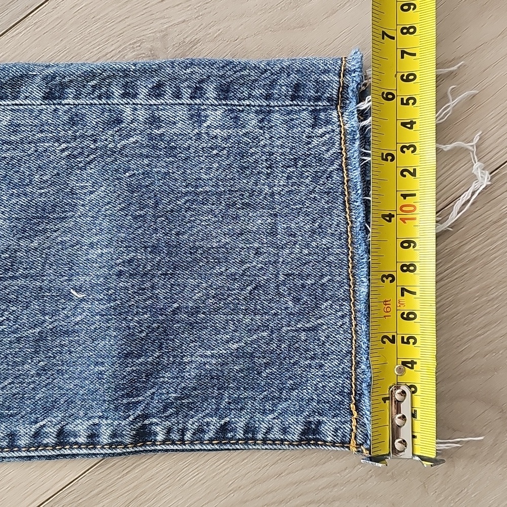 Anthropologie Pilcro The Vintage Straight Distressed Denim High Rise Jeans Sz 25 - Picture 16 of 16